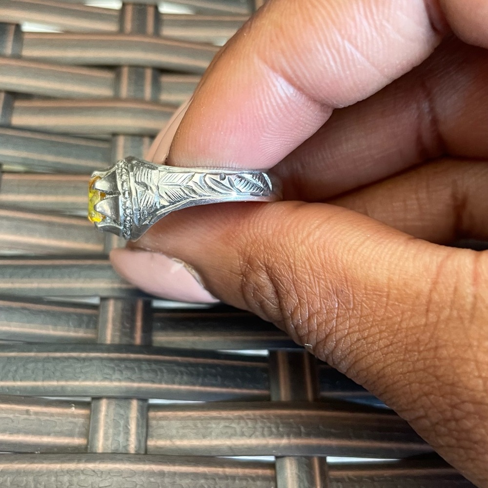 ARTISANAL CITRINE RING -Size 10 - Picture 4 of 10